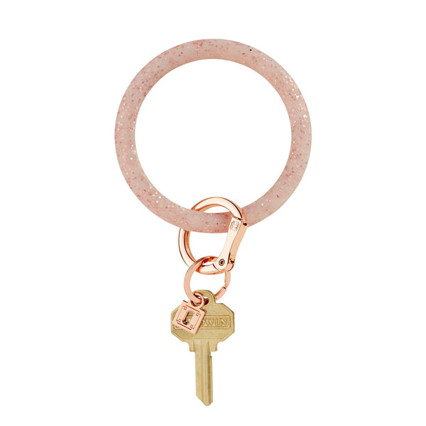 Gold Confetti Silicone Keyring Bracelet