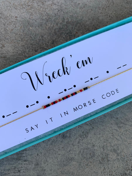 MY HERO Morse Code Message Bracelet 
