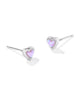 Mini Ari Heart Stud Earring in Silver