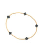 Signature Cross Small Gold Pattern 2mm Bead Bracelet