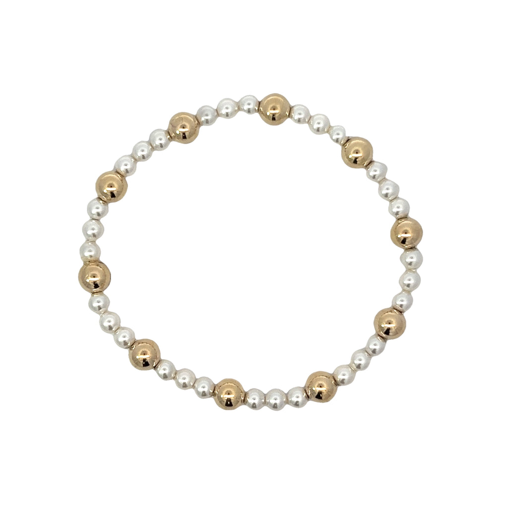 Pearl Sincerity Pattern 4mm Bead Bracelet in 6mm