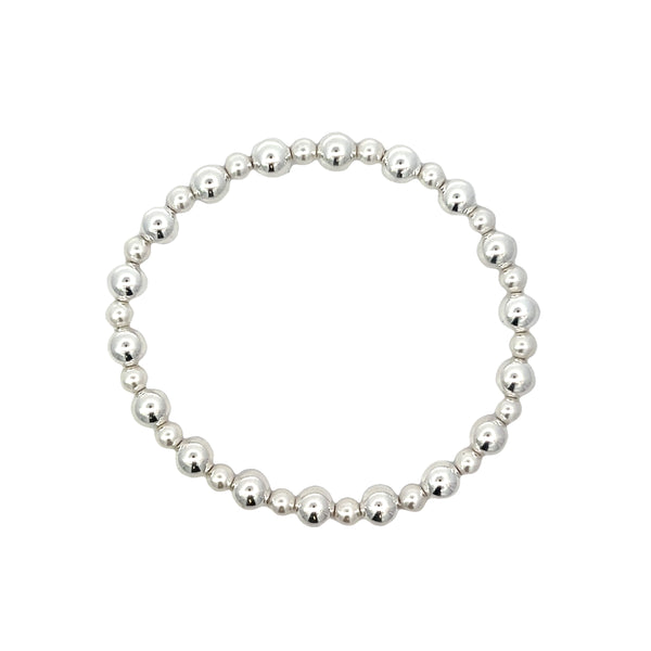 Pearl Grateful Pattern 4mm Bead Bracelet in 6mm