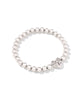 Holland Heart Stretch Bracelet in White Crystal