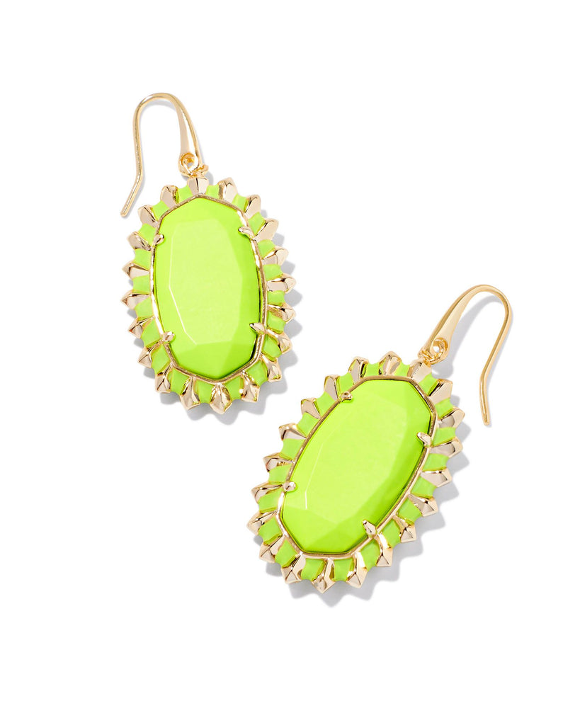 Dani Color Burst Frame Drop Earrings