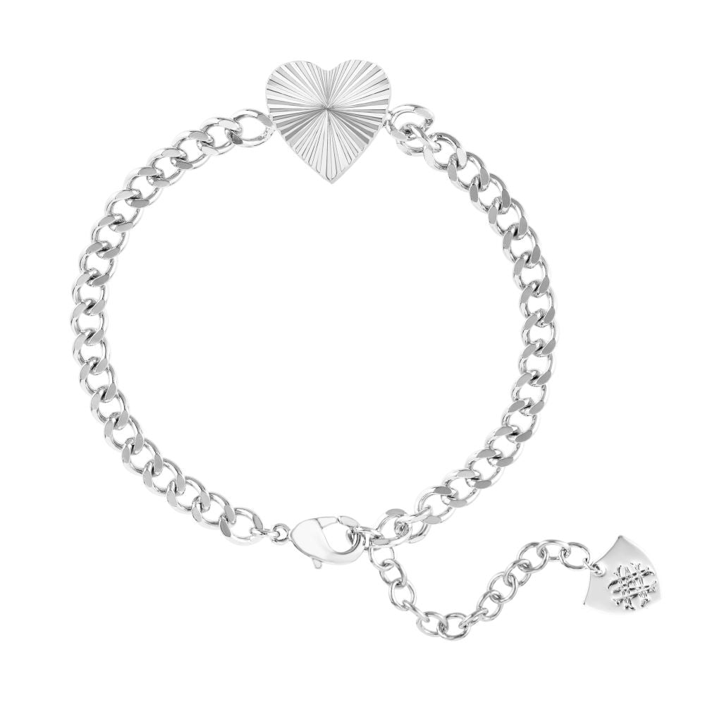 Adorned Heart Chain Bracelet