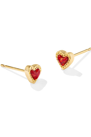 Mini Ari Heart Stud Earring Gold