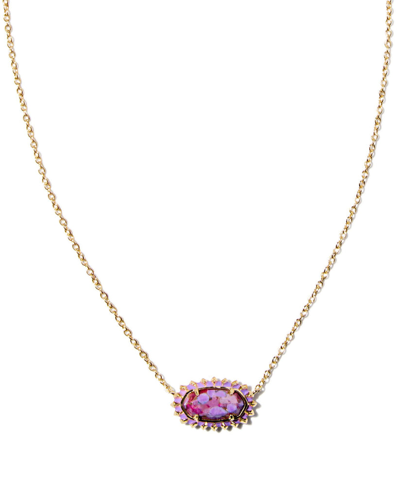 Elisa Color Burst Frame Necklace