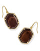 Daphne Pave Frame Drop Earring in Gold