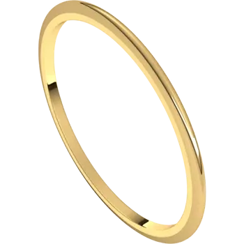 Dainty Half Round 1mm Gold Band