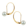 Freshwater Pearl Leverback Drop Earrings | 14kt