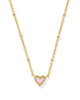 Mini Ari Heart Pendant Necklace in Gold