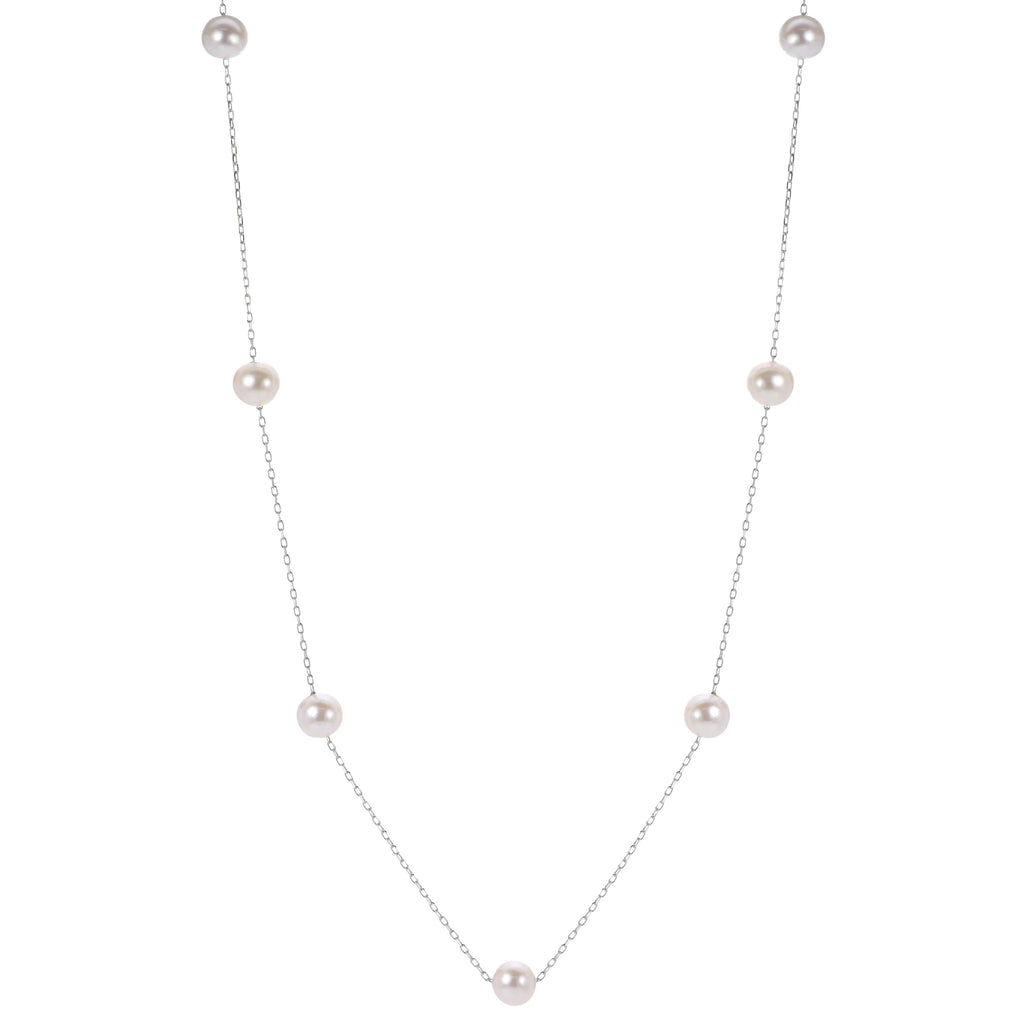 Tin Cup Freshwater Pearl Necklace | 7-7.5mm Pearl