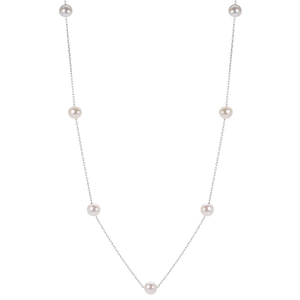 Tin Cup Freshwater Pearl Necklace | 7-7.5mm Pearl