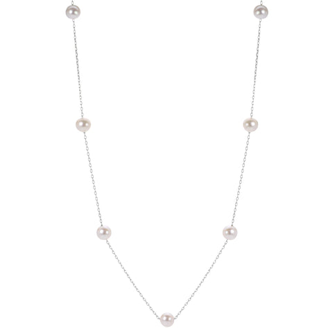 Tin Cup Freshwater Pearl Necklace | 7-7.5mm Pearl