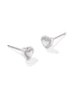 Mini Ari Heart Stud Earring in Silver