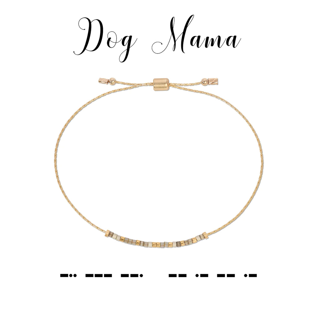 Dog Mama Morse Code Bracelet