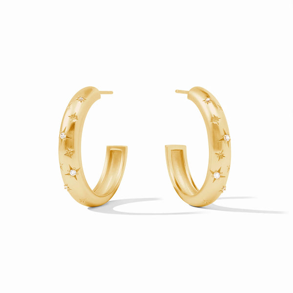 Luna Stone Hoop Earrings