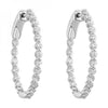 Floating Diamond Hoop Earrings