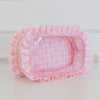 Ruffled Nylon Large Clear Pouch