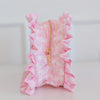 Ruffled Nylon Large Clear Pouch