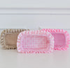 Ruffled Nylon Large Clear Pouch