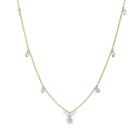 Lab Created Diamond Dangle Station Necklace