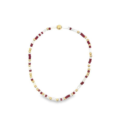 Hope Unwritten Bracelet in Wine & White