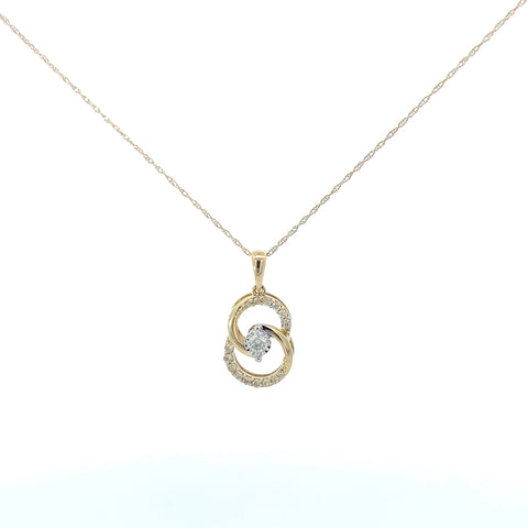 Interlocking Circle Diamond Illusion Pendant