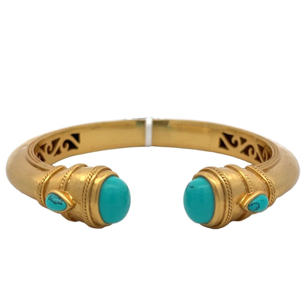 Cannes Demi Cuff in Turquoise Blue