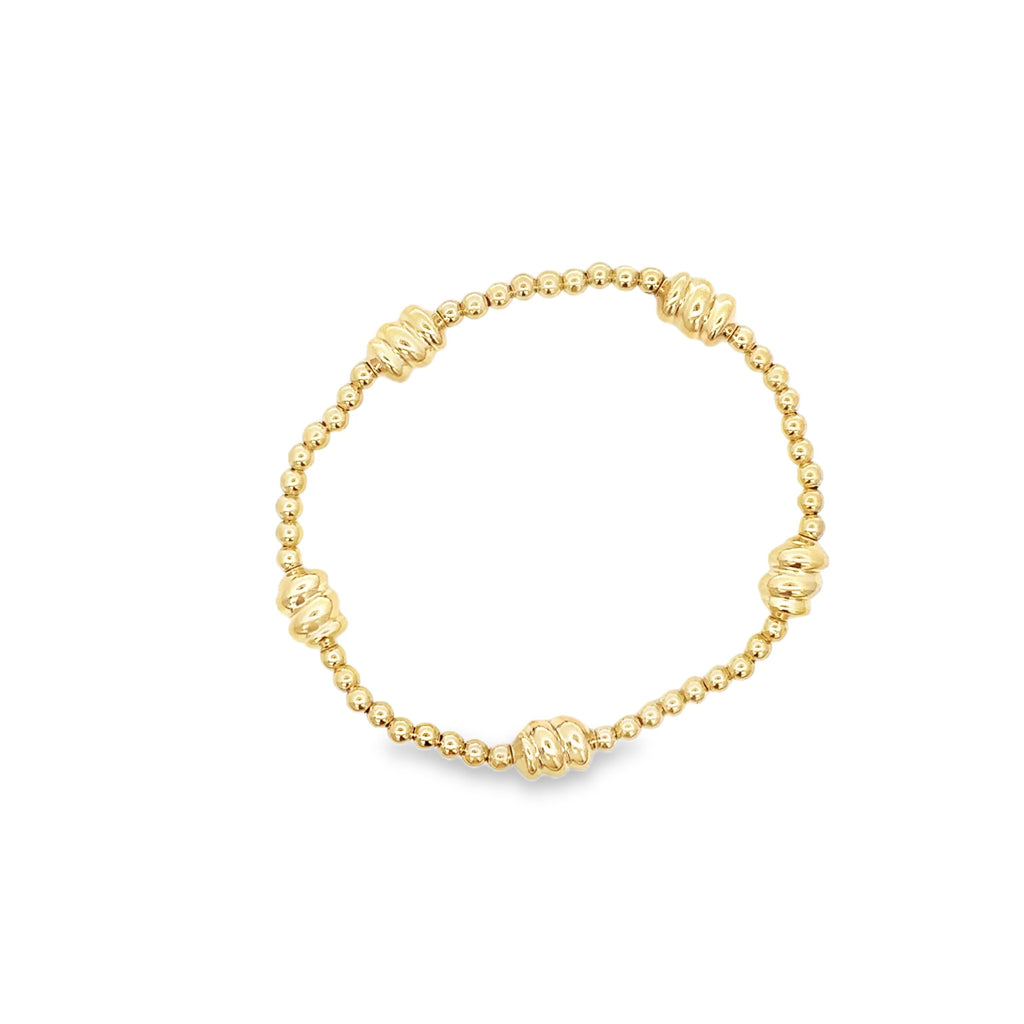 Admire Gold 3mm Gold Filled Stretch Bead Bracelet