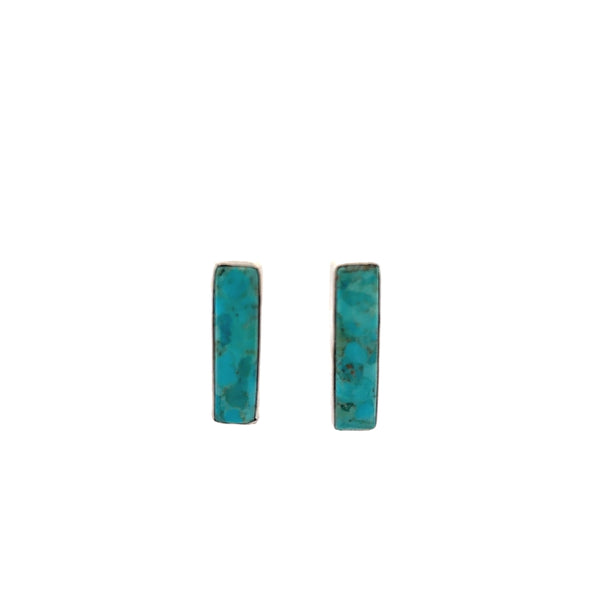 Turquoise Bar Stud Earrings