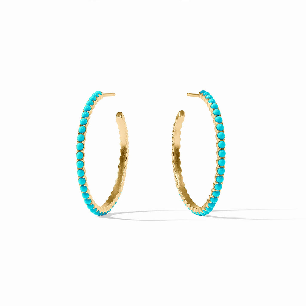 Juliet Turquoise Hoop Earrings