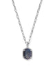 Daphne Silver Pave Frame Pendant Necklace