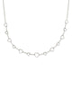 Haisley Heart Strand Necklace in Silver White Crystal