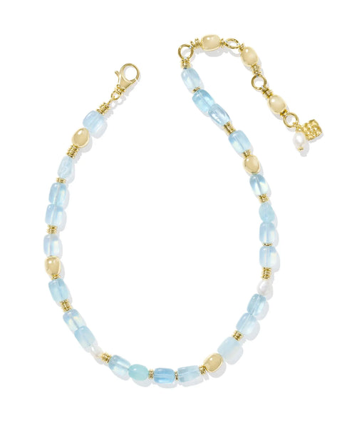 Melody Beaded Strand Necklace Gold