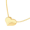 Gold Puffy Heart Necklace