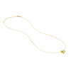 Gold Puffy Heart Necklace