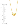 Gold Puffy Heart Necklace