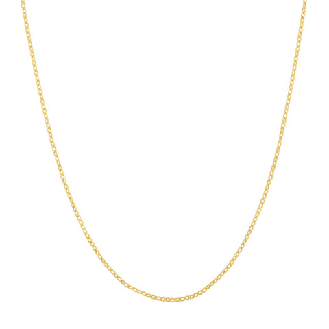 Designer Rolo Textured Chain 1.85mm Gold Plated over Sterling Silver