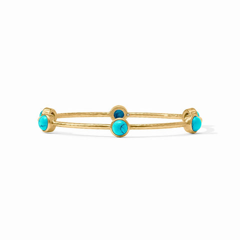 Milano Luxe Gold Bangle in Turquoise Blue