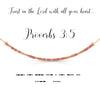 Proverbs 3:5 {Trust in the Lord with all your heart} Morse Code Necklace