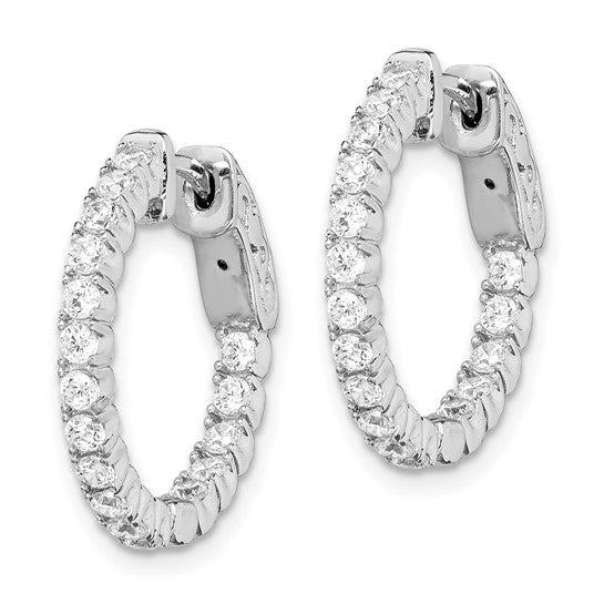 CZ In & Out Hoop Earrings