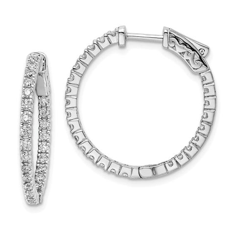 CZ In & Out Hoop Earrings 1.75mm