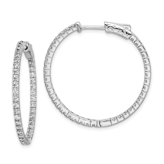 CZ In & Out Hoop Earrings