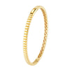 Gold Ribbed Hinged Bangle