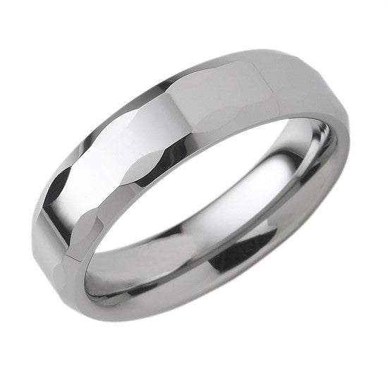 Tungsten Band with Textured Edge