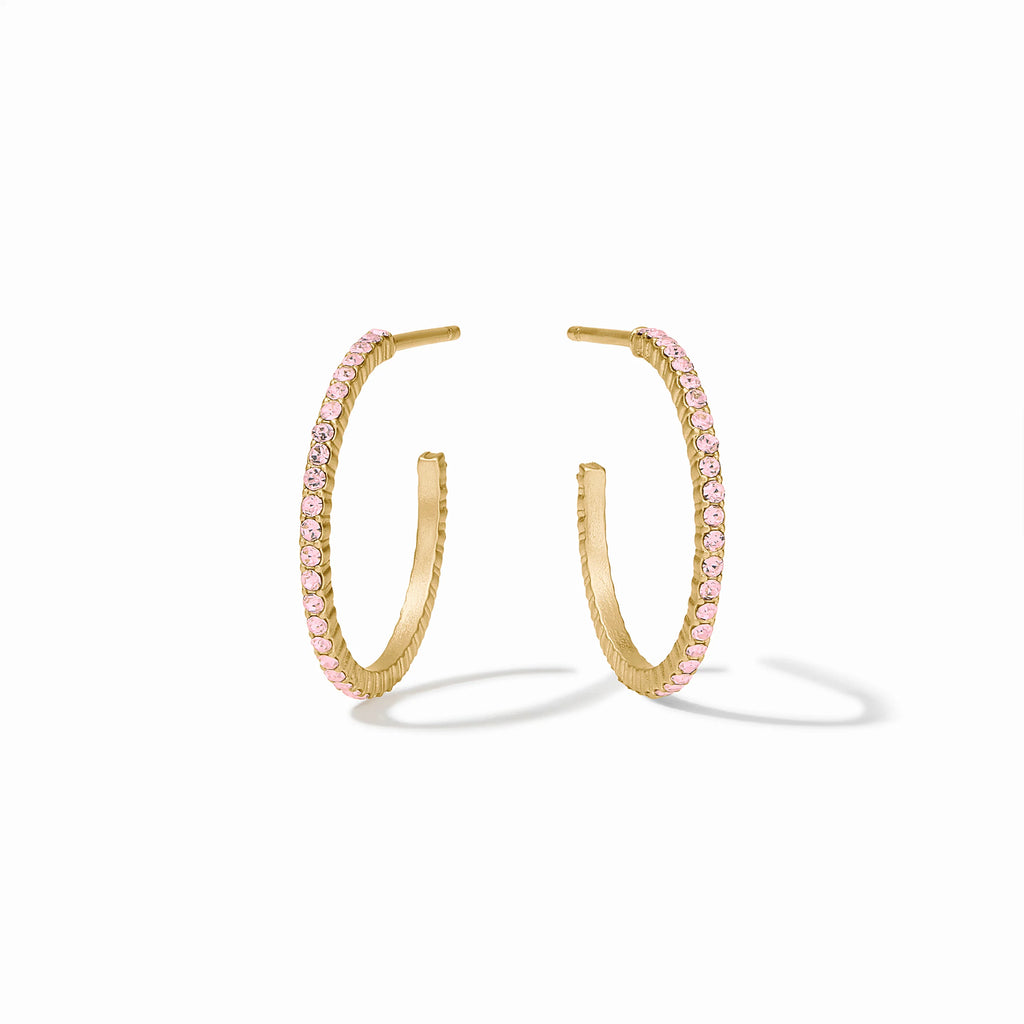 Windsor Hoop Earrings in Pink Champagne