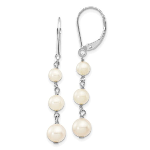 Graduated Pearl Drop Earrings