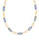 Ainsley Convertible Chain Necklace in Blue Enamel