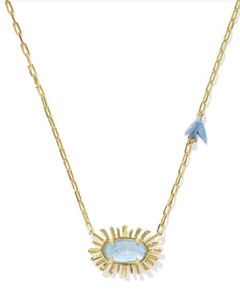 Elisa Bird Pendant Necklace in Gold